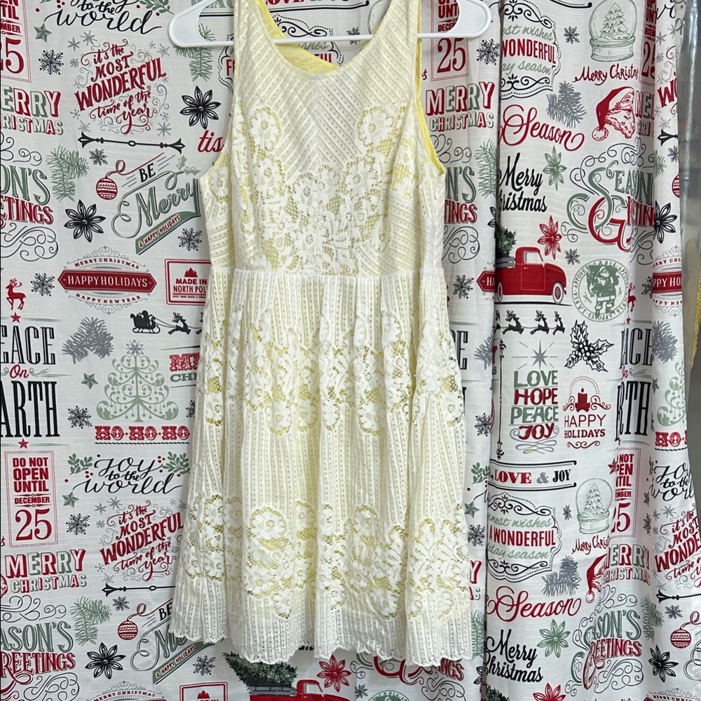 Free People Elegant White Lace Dress